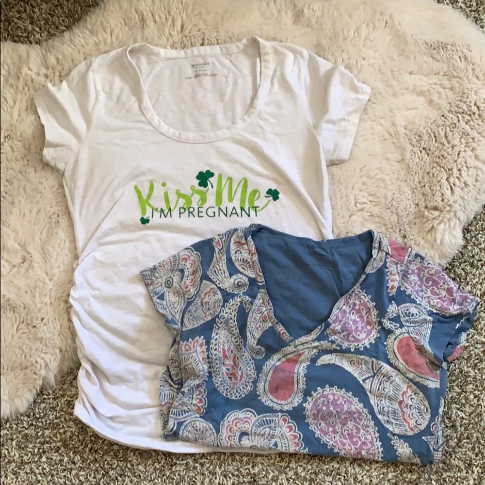 Motherhood Maternity small shirts EUC st patties